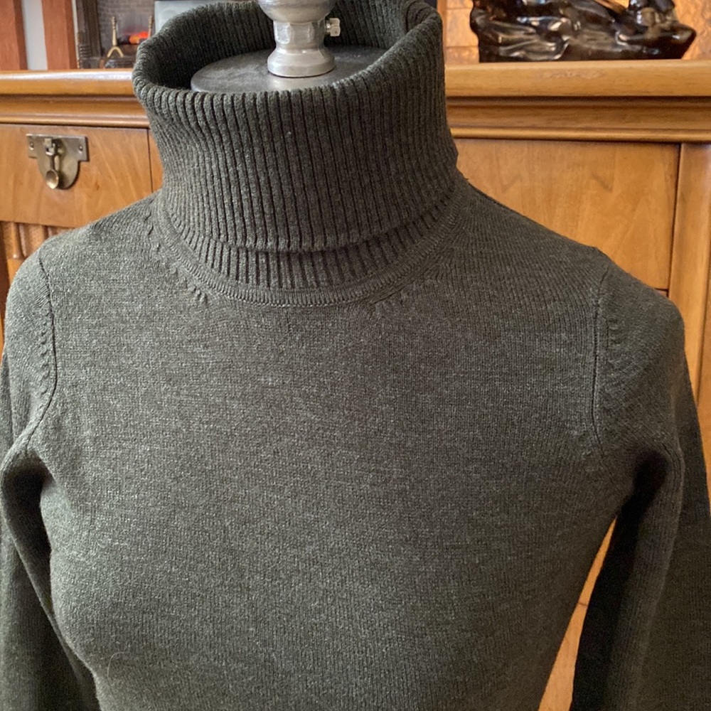 Soft forest green turtle neck new with tags